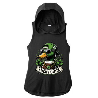 Waterfowl Lovers Ladies PosiCharge Tri-Blend Wicking Draft Hoodie Tank