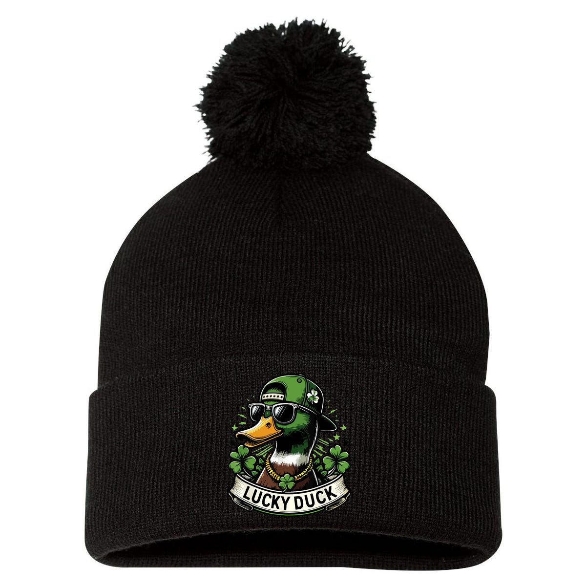 Waterfowl Lovers Pom Pom 12in Knit Beanie