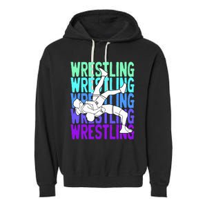 Wrestling Lovers Garment-Dyed Fleece Hoodie