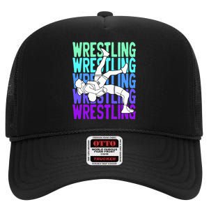 Wrestling Lovers High Crown Mesh Back Trucker Hat