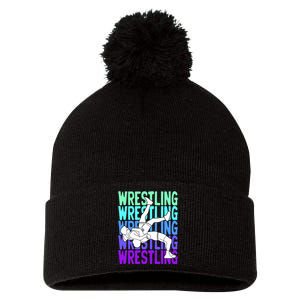 Wrestling Lovers Pom Pom 12in Knit Beanie