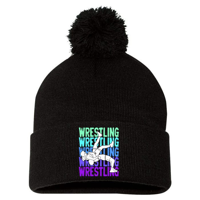 Wrestling Lovers Pom Pom 12in Knit Beanie