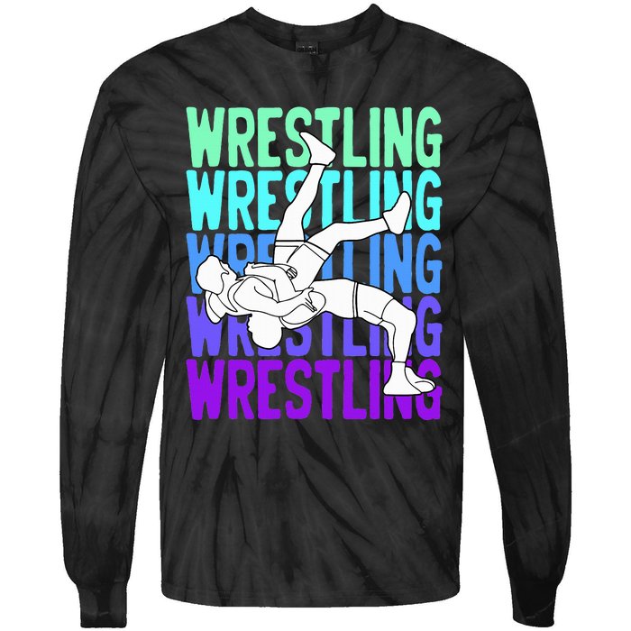 Wrestling Lovers Tie-Dye Long Sleeve Shirt