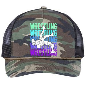 Wrestling Lovers Retro Rope Trucker Hat Cap