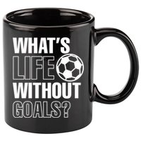Whats Life Without Goals Soccer Player Coach Gift 11oz C Handle Ceramic Mug