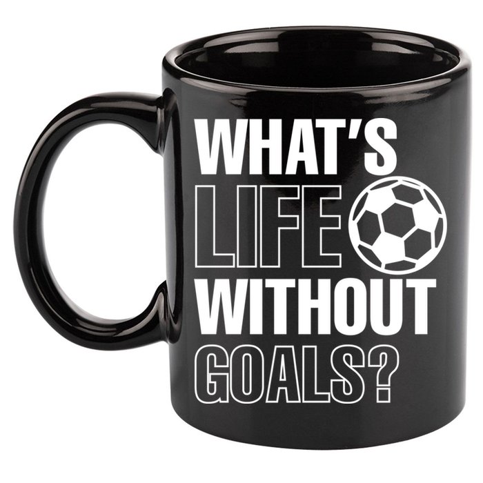 Whats Life Without Goals Soccer Player Coach Gift 11oz C Handle Ceramic Mug