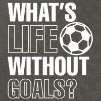 Whats Life Without Goals Soccer Player Coach Gift Cotton Canvas Backpack