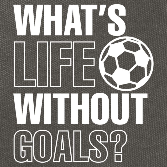 Whats Life Without Goals Soccer Player Coach Gift Cotton Canvas Backpack