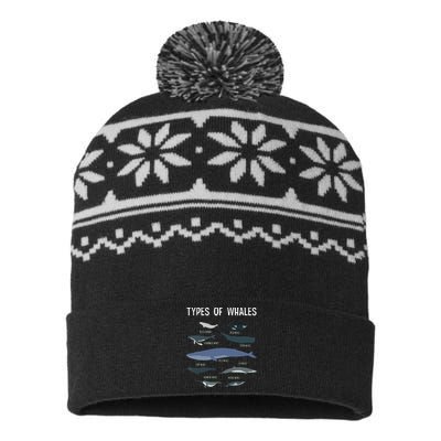 Whale Lover , Whale Lover Gift, Types Of Whales USA-Made Snowflake Beanie