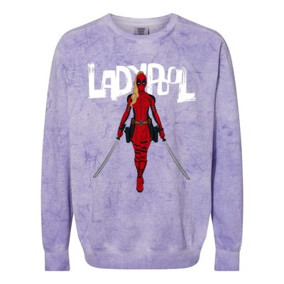 Wolverine Ladypool With Swords Colorblast Crewneck Sweatshirt