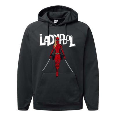 Wolverine Ladypool With Swords Performance Fleece Hoodie