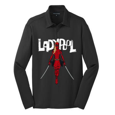 Wolverine Ladypool With Swords Silk Touch Performance Long Sleeve Polo