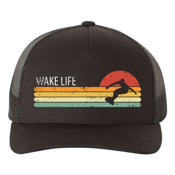 Wakesurfing Life Wakesurf Wakesurfer Vintage Retro Wake Surf Yupoong Adult 5-Panel Trucker Hat