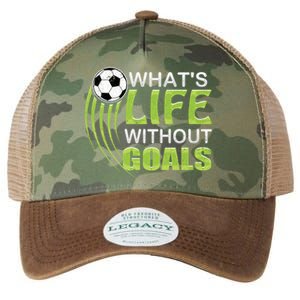 What's Life Without Goals Soccer Football Funny Gift Legacy Tie Dye Trucker Hat