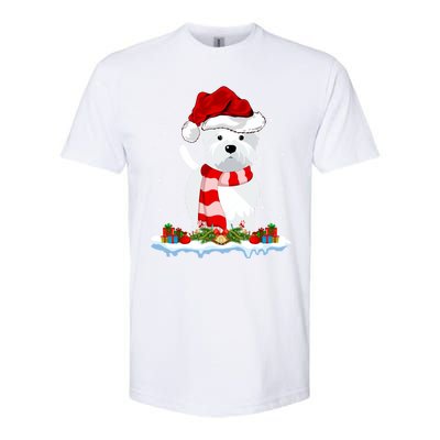 Westie Lover Xmas Lighting Snow Santa Hat Westie Christmas Gift Softstyle CVC T-Shirt