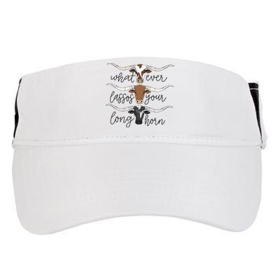 Whatever Lassos Your Longhorn Country Cow Farm Gift Adult Drive Performance Visor