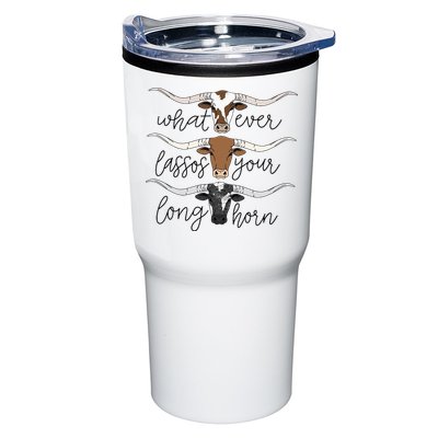 Whatever Lassos Your Longhorn Country Cow Farm Gift Tumbler