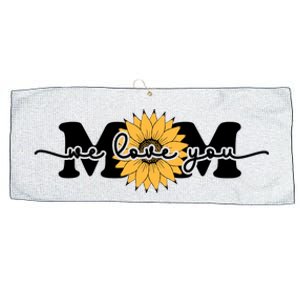 We Love You Mom Large Microfiber Waffle Golf Towel