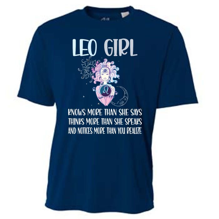 Womens Leo Zodiac Sign Girl Leo Horoscope Astrology July August Cooling Performance Crew T-Shirt