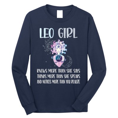 Womens Leo Zodiac Sign Girl Leo Horoscope Astrology July August Long Sleeve Shirt