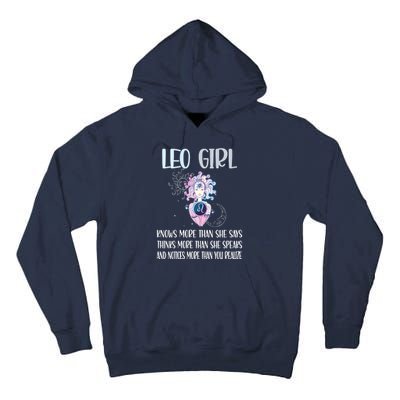 Womens Leo Zodiac Sign Girl Leo Horoscope Astrology July August Tall Hoodie