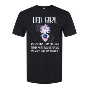 Womens Leo Zodiac Sign Girl Leo Horoscope Astrology July August Softstyle CVC T-Shirt