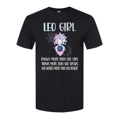 Womens Leo Zodiac Sign Girl Leo Horoscope Astrology July August Softstyle® CVC T-Shirt