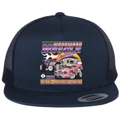 Woodward Muscle 2024 Pink Purple Version Flat Bill Trucker Hat