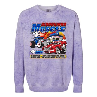 Woodward Muscle 2024 Red Blue Version Colorblast Crewneck Sweatshirt