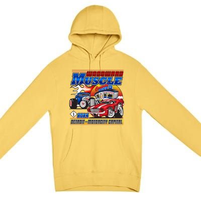 Woodward Muscle 2024 Red Blue Version Premium Pullover Hoodie