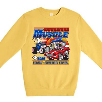 Woodward Muscle 2024 Red Blue Version Premium Crewneck Sweatshirt