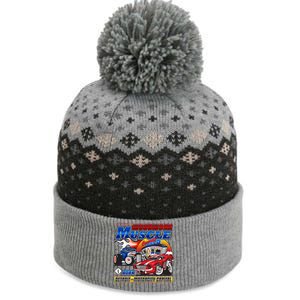 Woodward Muscle 2024 Red Blue Version The Baniff Cuffed Pom Beanie