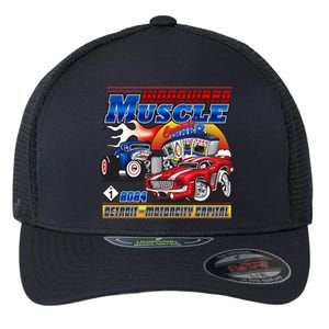 Woodward Muscle 2024 Red Blue Version Flexfit Unipanel Trucker Cap