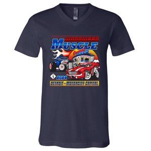 Woodward Muscle 2024 Red Blue Version V-Neck T-Shirt