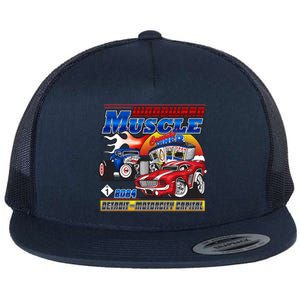 Woodward Muscle 2024 Red Blue Version Flat Bill Trucker Hat