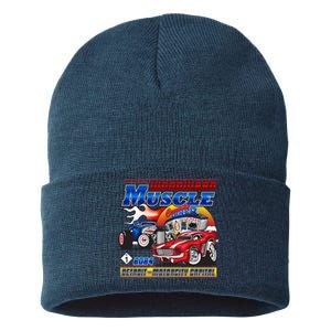 Woodward Muscle 2024 Red Blue Version Sustainable Knit Beanie