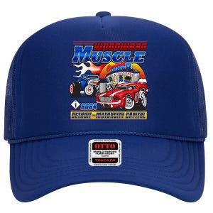 Woodward Muscle 2024 Red Blue Version High Crown Mesh Back Trucker Hat