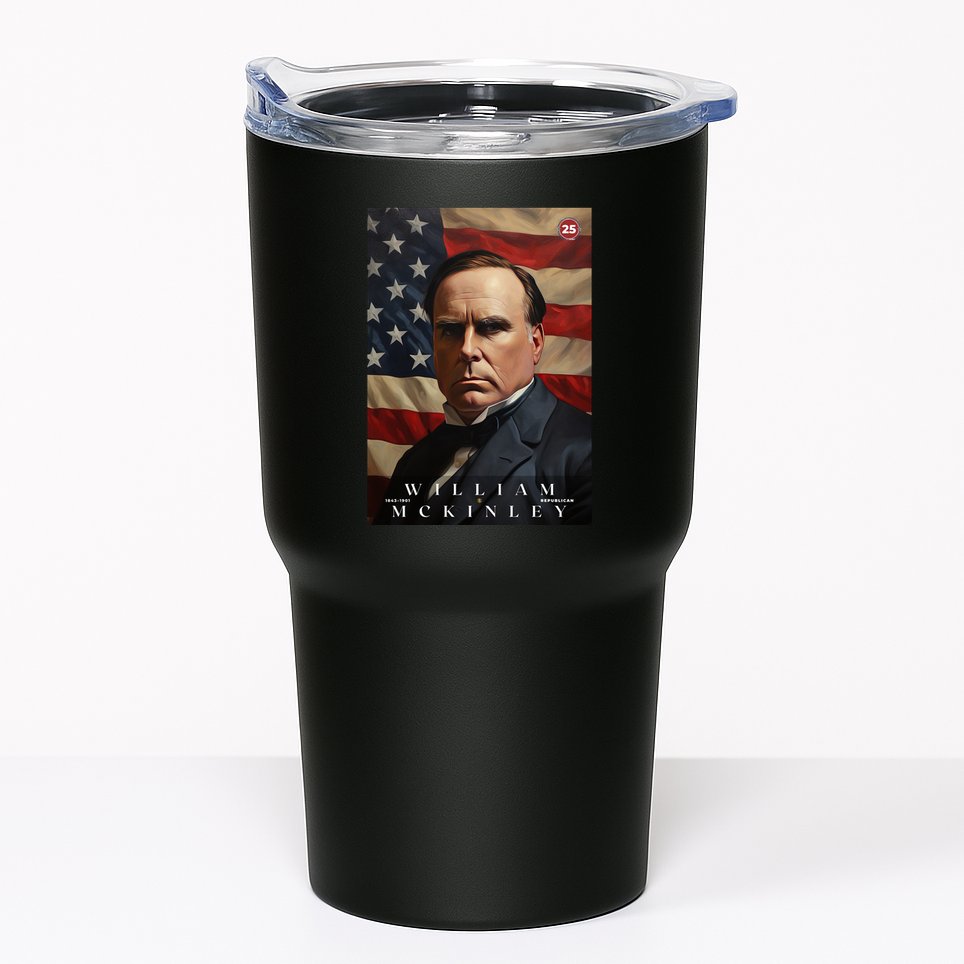 William Mckinley 25th President Of The United States Portrait Tumbler