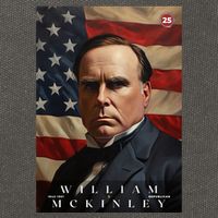 William Mckinley 25th President Of The United States Portrait Cotton Canvas Backpack