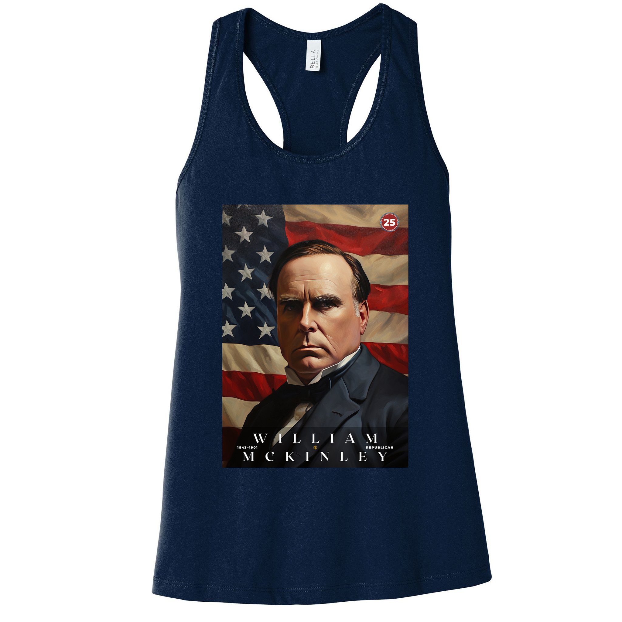 William Mckinley 25th President Of The United States Portrait Womens Tank Top