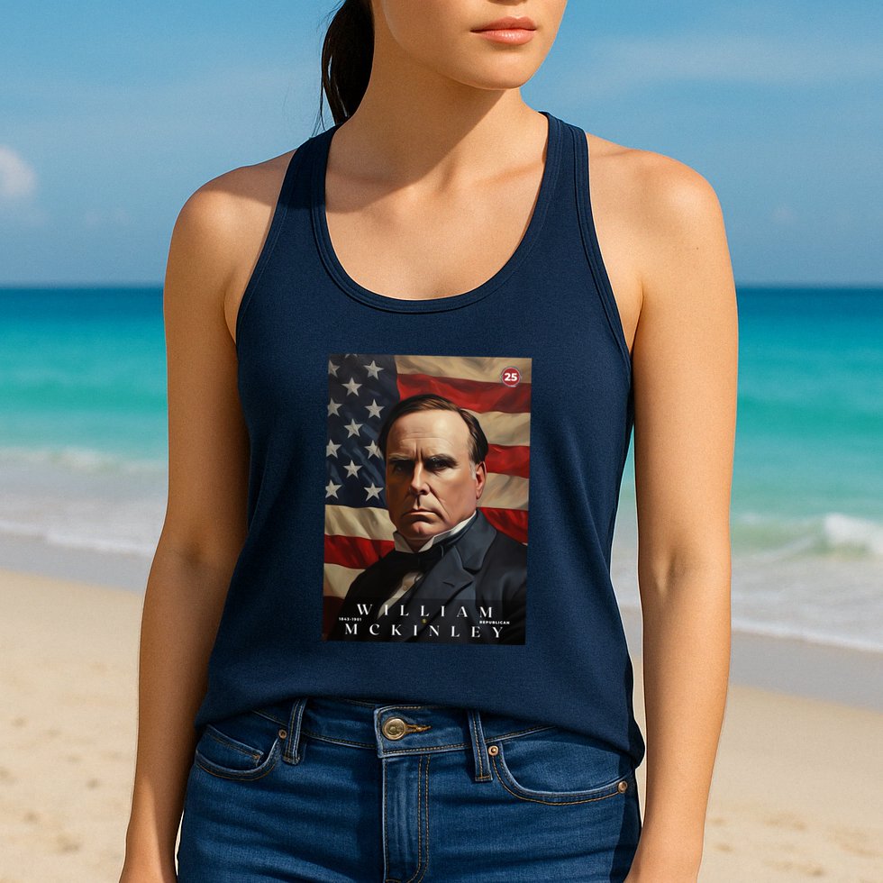 William Mckinley 25th President Of The United States Portrait Womens Tank Top