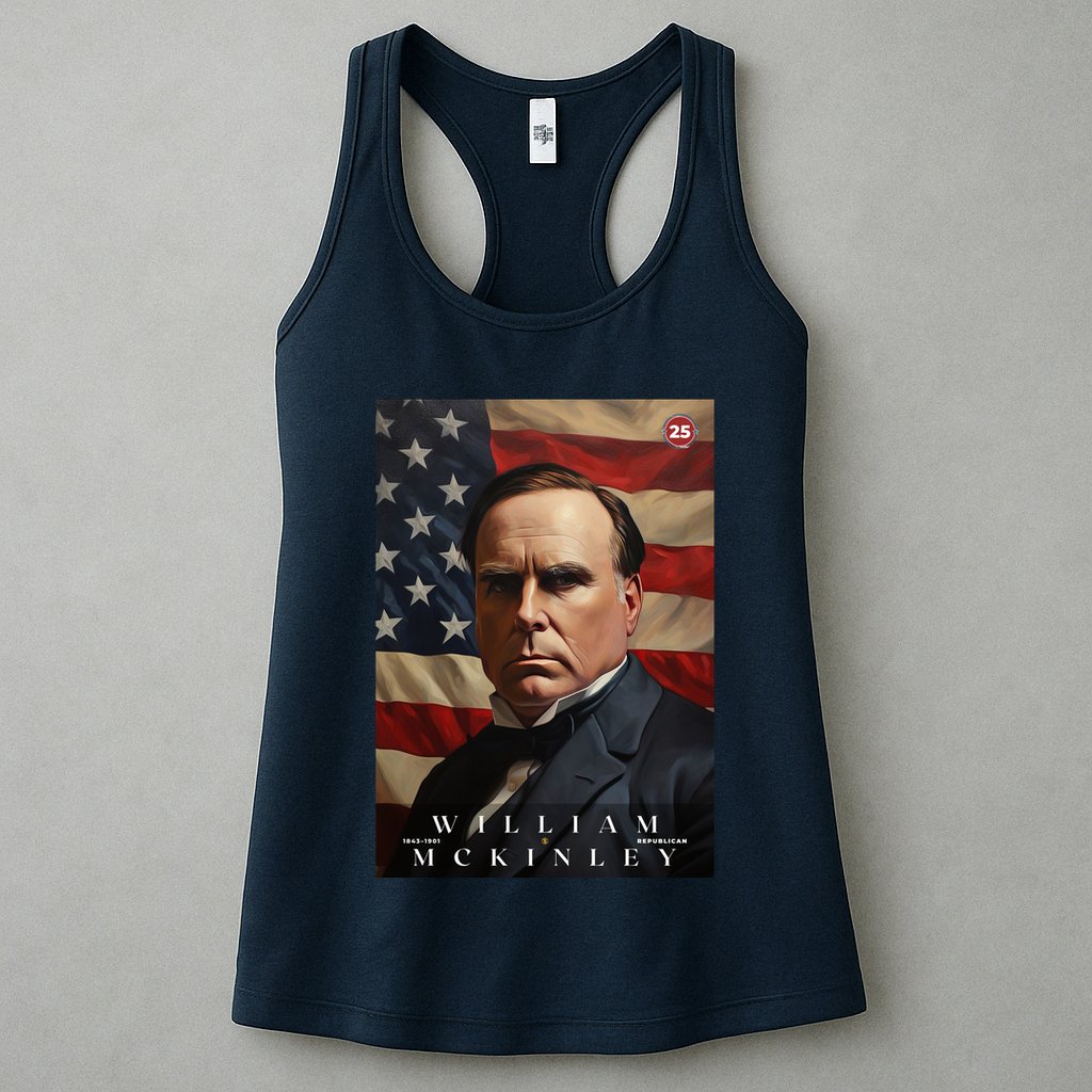 William Mckinley 25th President Of The United States Portrait Womens Tank Top