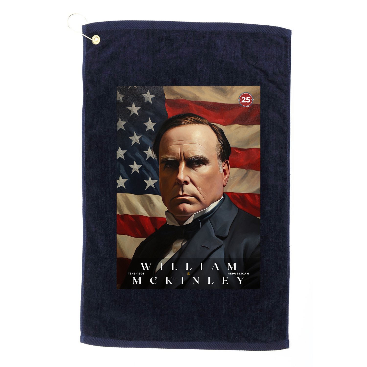 William Mckinley 25th President Of The United States Portrait Golf Towel
