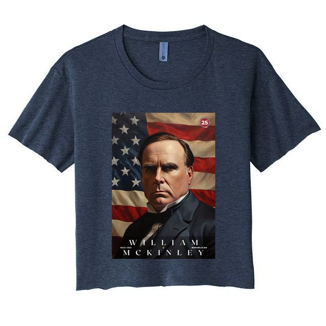 William Mckinley 25th President Of The United States Portrait Crop Top