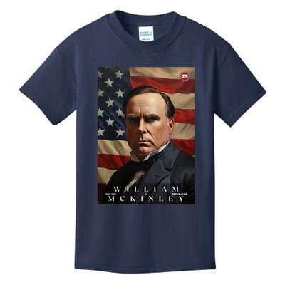 William Mckinley 25th President Of The United States Portrait Kids T-Shirt