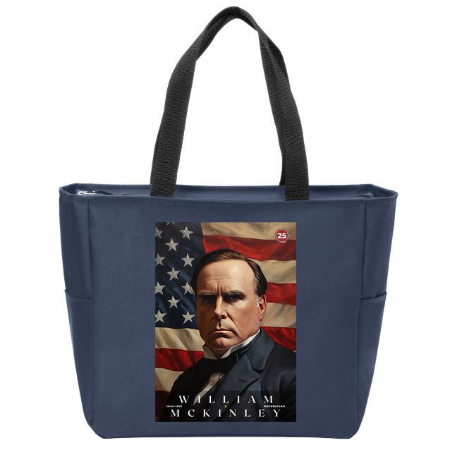 William Mckinley 25th President Of The United States Portrait Zip Tote Bag