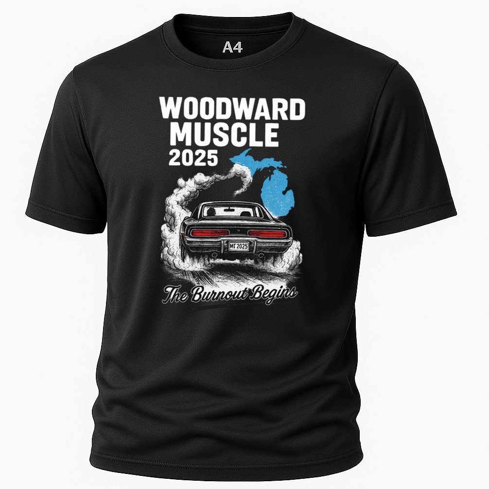 Woodward Muscle 2025 The Burnout Begins Cooling Performance Crew T-Shirt