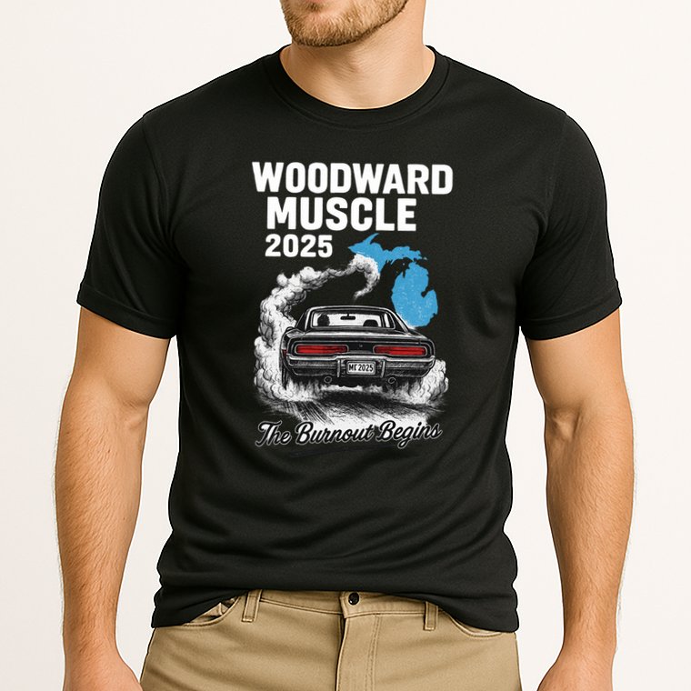 Woodward Muscle 2025 The Burnout Begins Cooling Performance Crew T-Shirt
