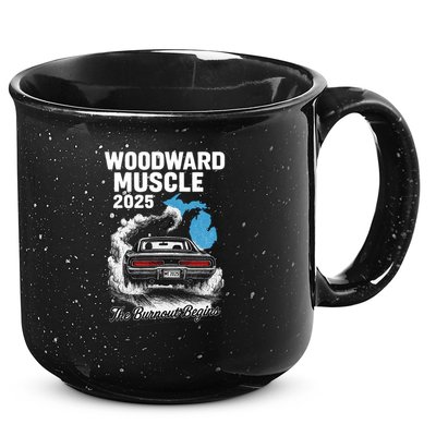Woodward Muscle 2025 The Burnout Begins 15oz Campfire Ceramic Mug