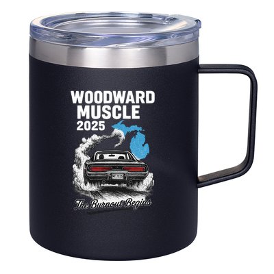 Woodward Muscle 2025 The Burnout Begins 12oz Stainless Steel Coffee Mug